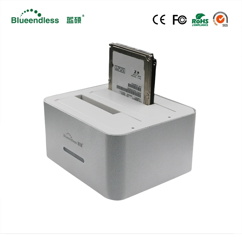 Blueendless Dual Bay 2.5/3.5 дюймов SATA к USB 3.0 hdd коробка 3.5 для Жесткий диск Алюминиевый