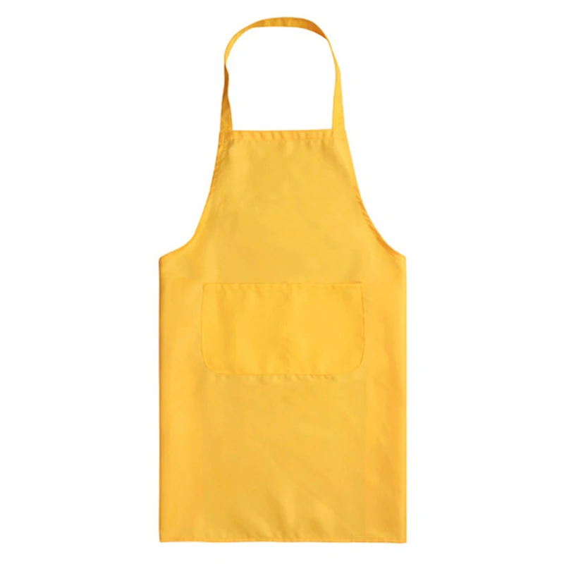 practical Fashion Ladies and Men's Polyester High Quality Durable and Reusable Kitchen Apron Baking Cooking Restaurant Apron - Цвет: Цвет: желтый