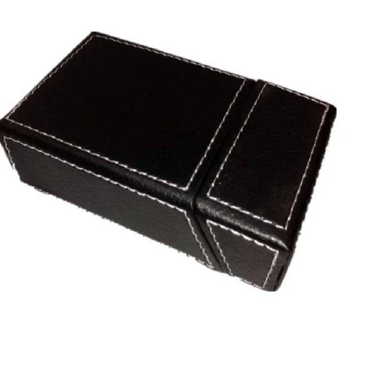 

New Cigarette Case Male Ultra-Thin 20 Sticks Black Flip Pockets Can Be Incorporated Leather Lighter Simple Cigarette Case