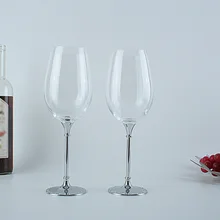 Высший сорт бокал для вина набор 2 шт горячая распродажа Прозрачный Кристалл 597 мл бокал для вина с золотым покрытием стебель для вечерние и свадебные