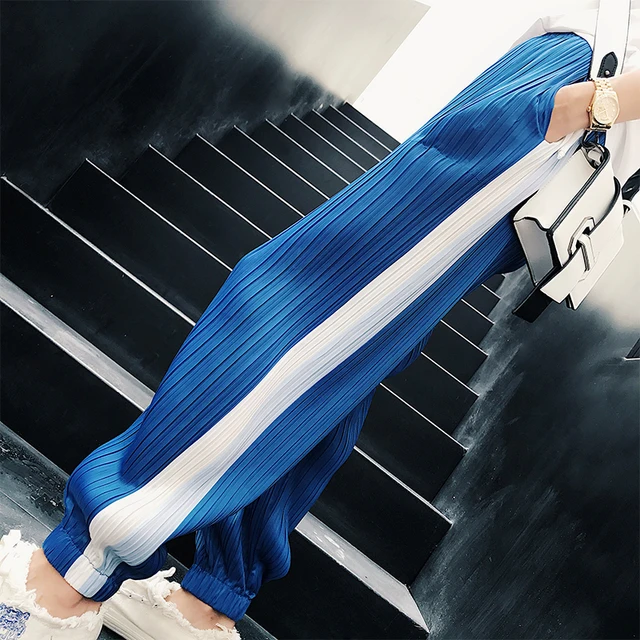 new female loose turnip pants pleated chinos port chic trousers haroun pants chiffon lantern 1