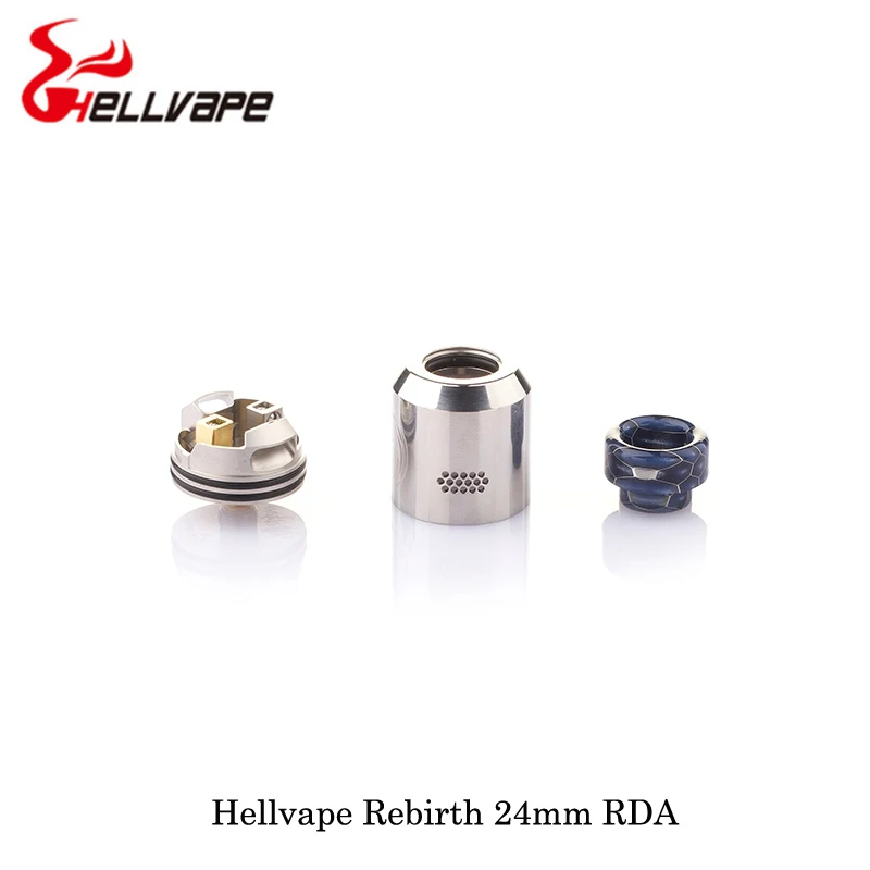 Электронная сигарета Hellvape Rebirth 24 мм RDA 810 Cobra капельный наконечник с одной катушкой