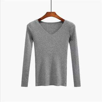 

Women spring oversize Solid Full Sleeve Pullover Slim Sweaters Pull Lady Autumn Hedging Sweater Female winter Stretch Sweater