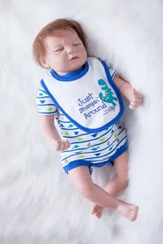 

50cm Handmade Lifelike Cute Baby Doll Silicone Vinyl Reborn Newborn Dolls+Clothes cloth body realistic brinquedos