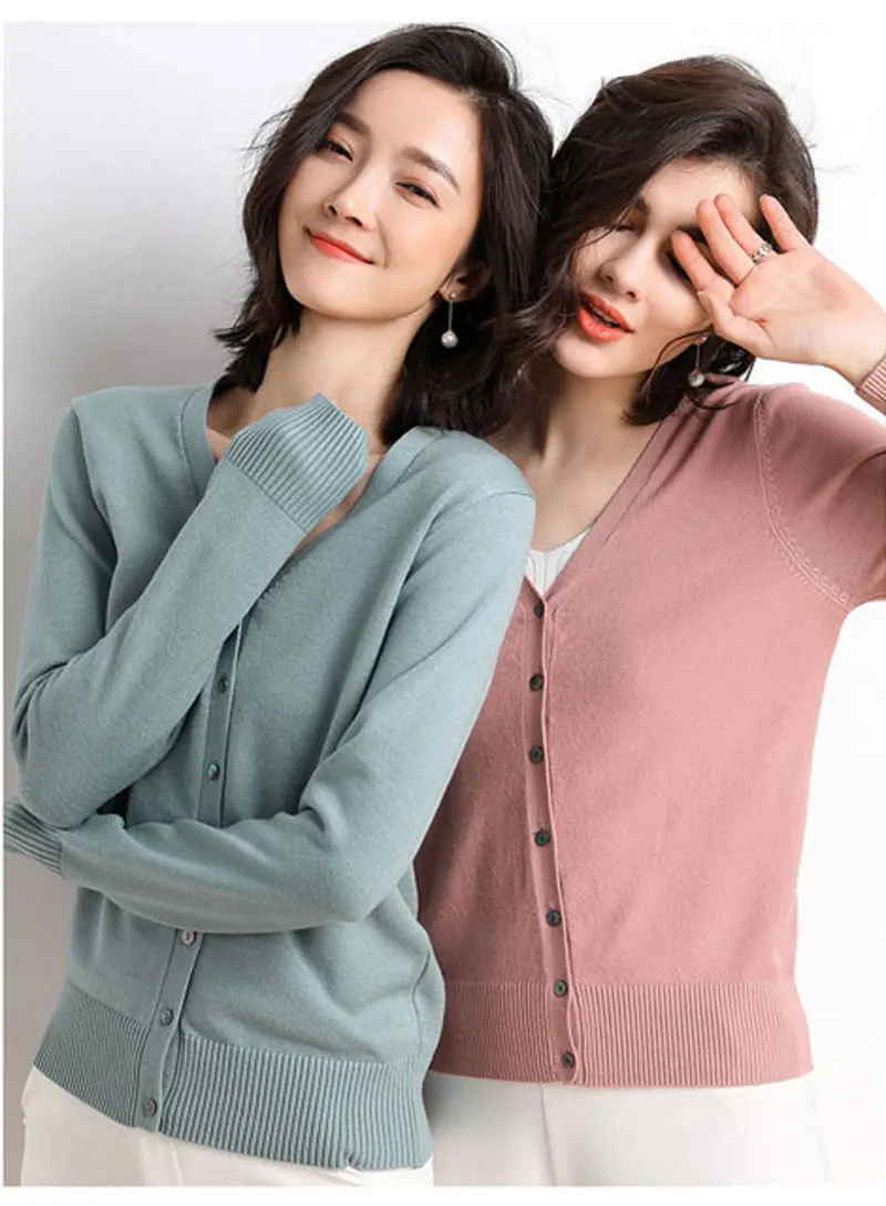 新款针织衫_2019新款女士针织衫开衫v领上衣时尚外套一件代发---阿里巴巴_24