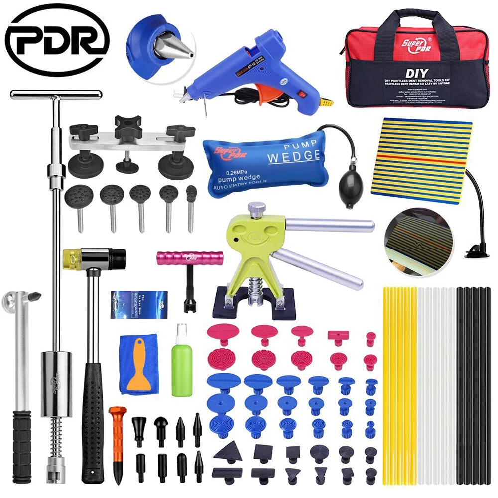 PDR Tools Remove Dents Paintless Dent Removal Tools Set Car Repair Tool Kit Reflector Dent