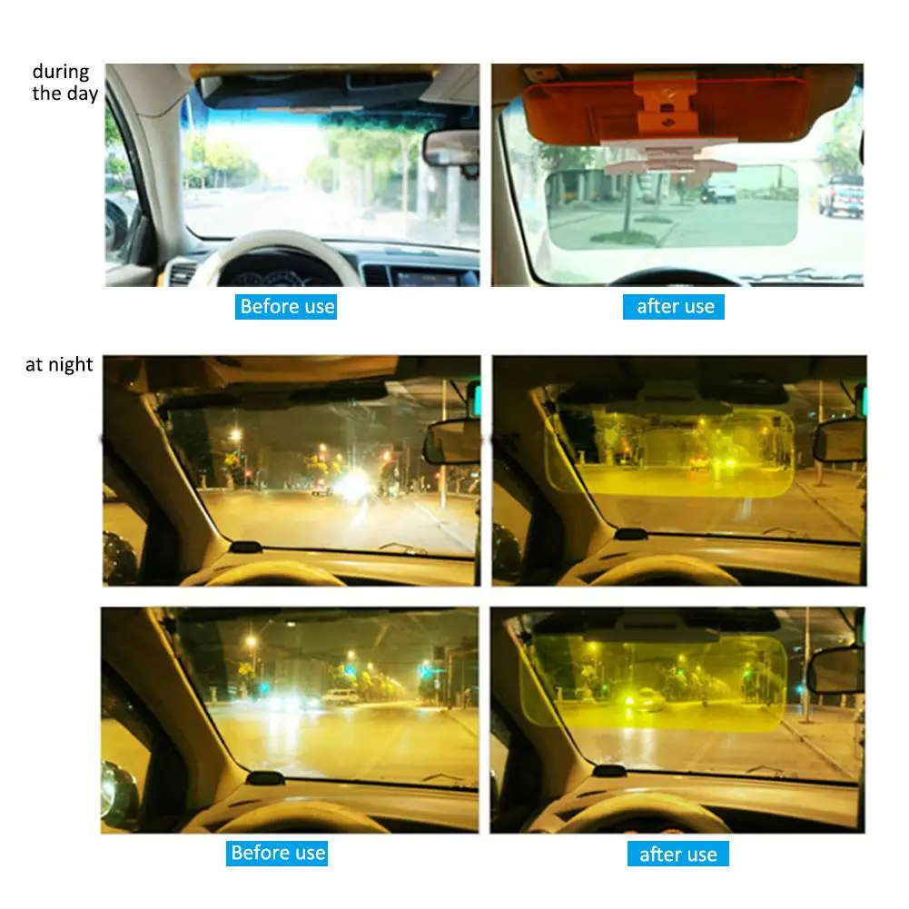 Автомобиль солнцезащитный козырек HD анти Солнечный свет ослепительные очки день ночное видение вождения зеркало УФ складной флип вниз прозрачный вид
