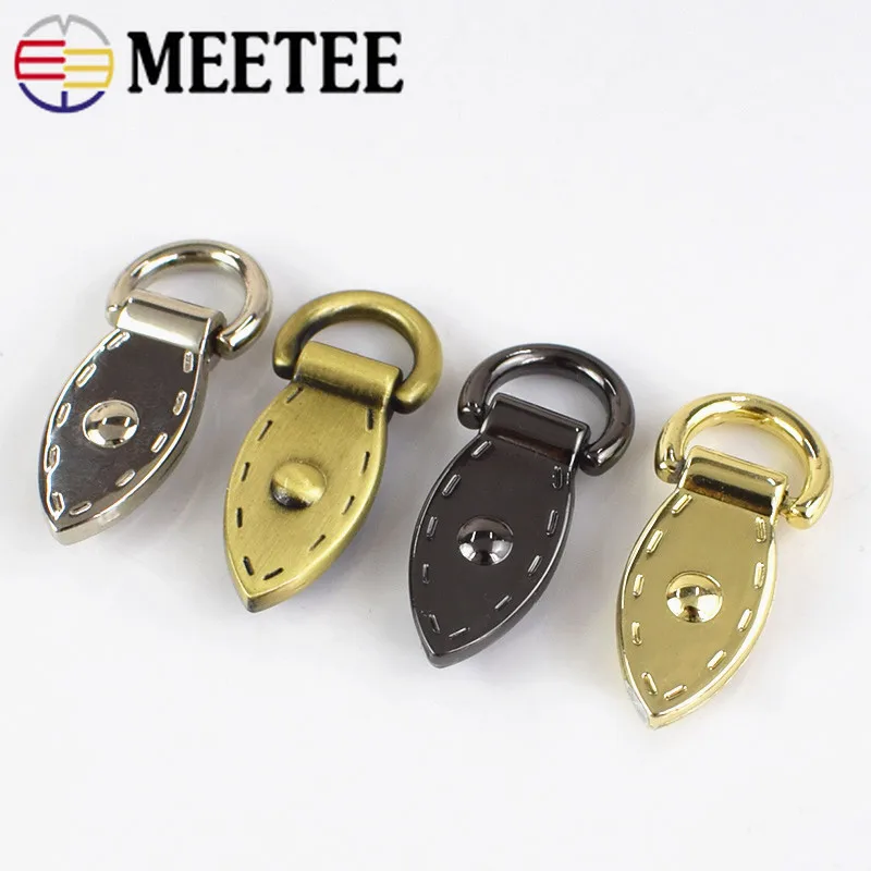 

2PCS Free shipping diy bag metal fittings bag with side band leaf ring screw hang bag hook buckle all sorts of rivet