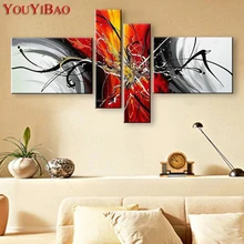 Pintado A mano Pinturas Al Óleo Sobre Lienzo Rojo Negro Blanco Pintura Al Óleo moderna Decoración Del Hogar Wall Art For Living Roon