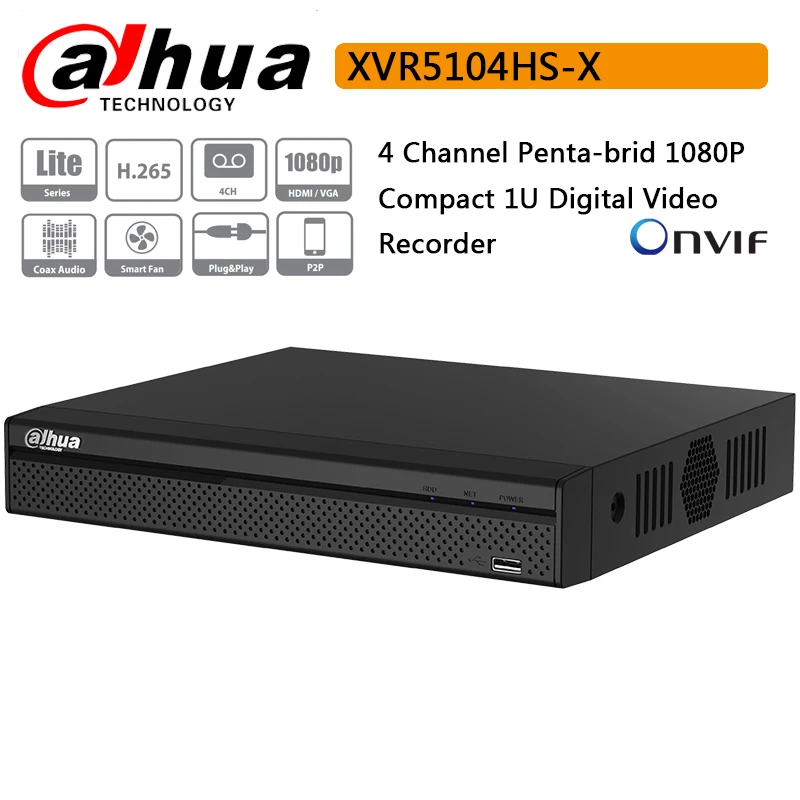 Видеорегистратор Dahua XVR5104HS X 4CH XVR5108HS 8CH XVR5116HS 16CH Max 6MP IP камера 5mp HDCVI Камера язык