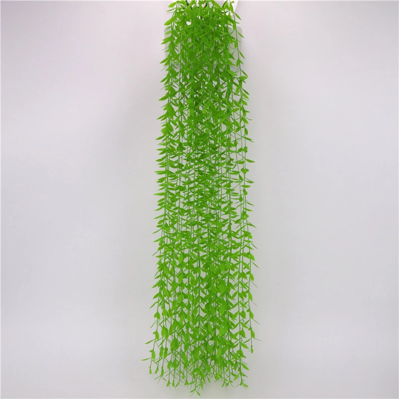 

Artificial Weeping Willow Leaves Simulation Leaf Wall Vines Flowers Vine Bar Wedding Restaurant Interior Decor 5 Forks