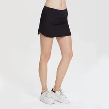 Женские спортивные шорты с карманом, сумка для бедер, юбки для бега, юбка для бадминтона, тенниса, поддельные двухсекционные быстросохнущие безопасные кюлоты