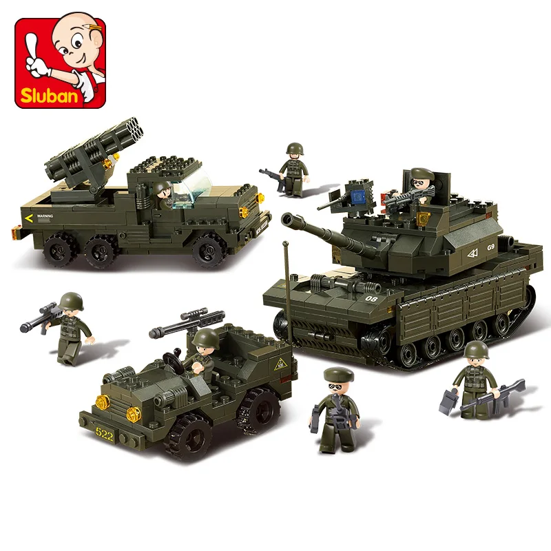 

Sluban 6800 Tank Building Block Army Building Block Eductional Toys Sluban Building Block DIY Bricks
