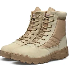 Desert Tactical Military Boots Combat Boots Men Shoes Work Outdoor Climbing Men SWAT Army Boot Militares
