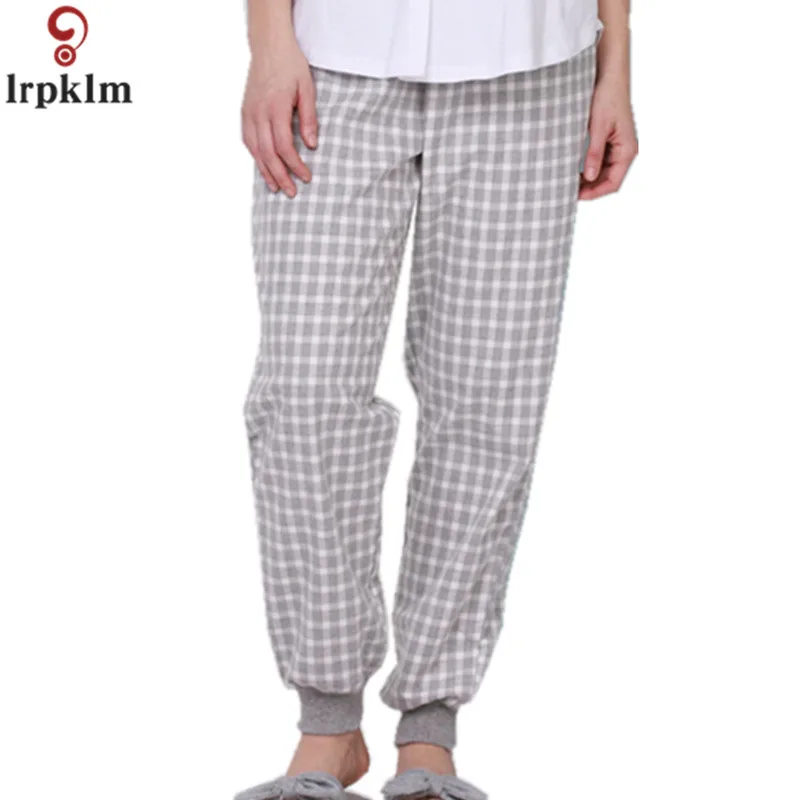 Women's Sleeping Pants Cotton Long Night Wear Trousers Loose Elastic