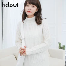  2018   Autumn sweater  Winter Women Sweater  Turtleneck Knitted Pullover cashmere  Loose sweater Female pullover