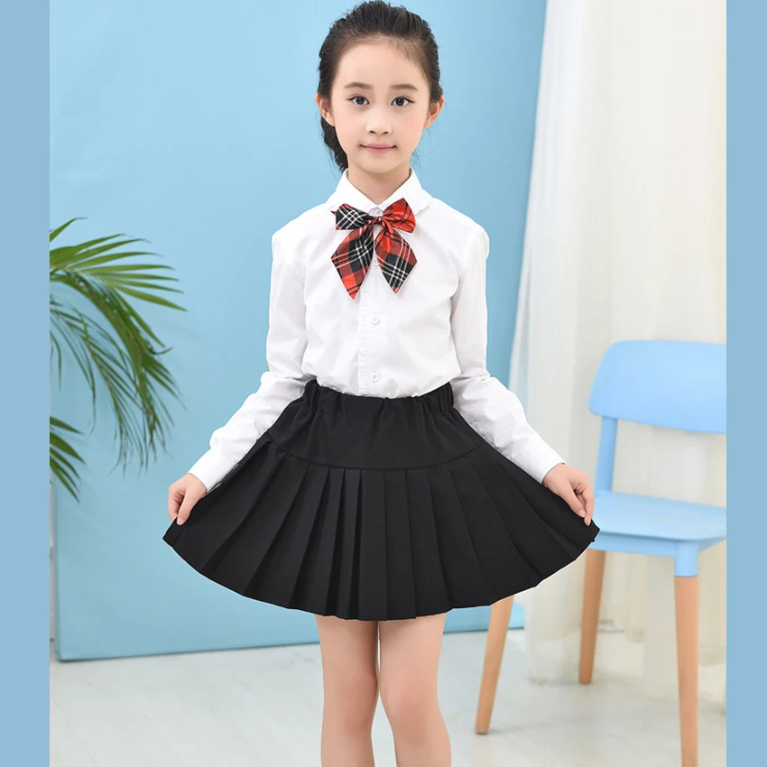 Юбки для девочек-подростков; школьная форма; однотонные мини-платья с рюшами; детская одежда в консервативном стиле для детей 6, 8, 10, 12, 14 лет; Vestidos