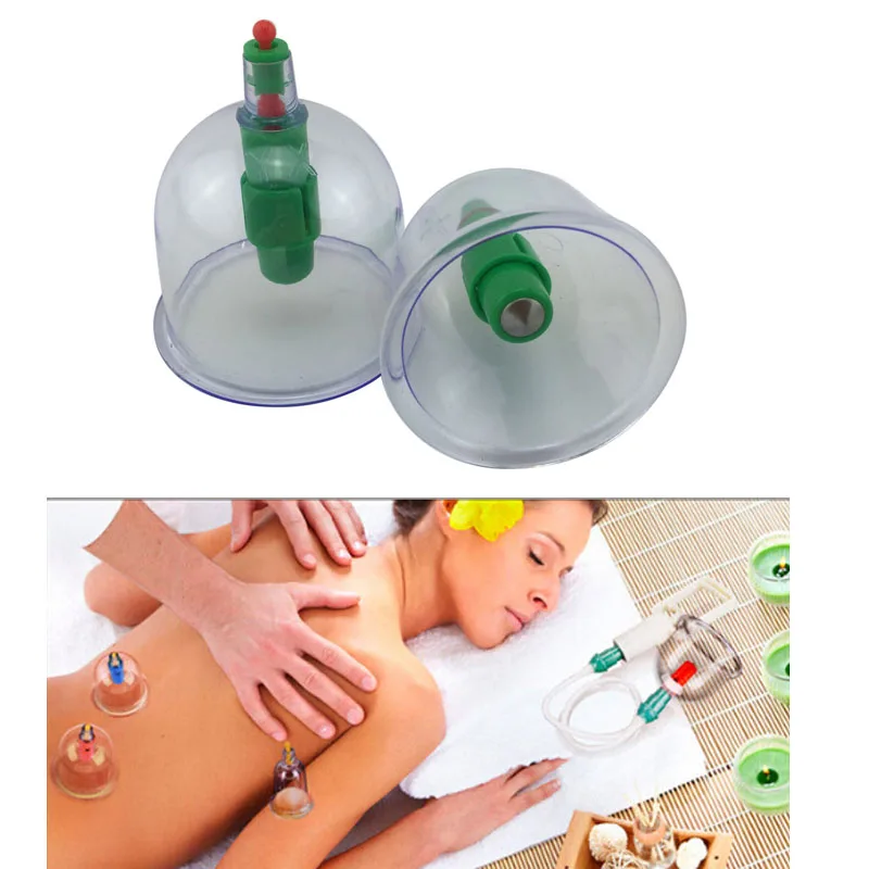 6 Cups Chinese Medical Vacuum Body Massager.Magnetic Acupunture Vacuum Cupping.Set Portable Massage.Therapy Tens Hijama Health