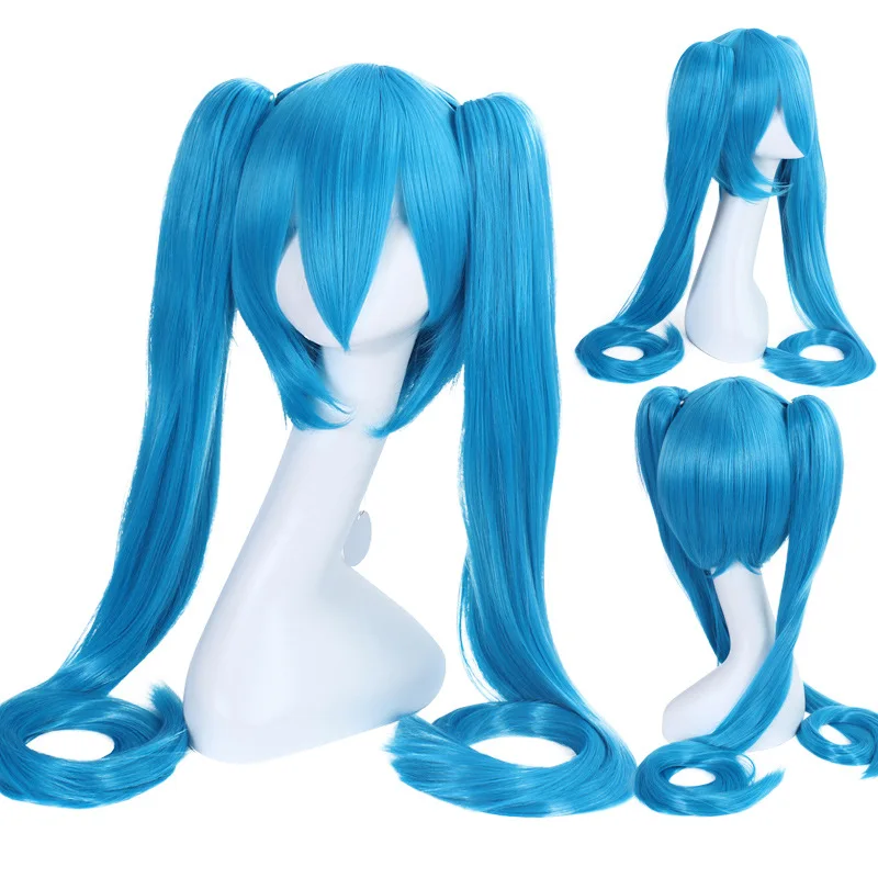 Vocaloid Hatsune парик Мику хвосты Черный Рок Шутер Senbon Zakura косплей парик длинные волосы синий зеленый черный розовый серебряный парик
