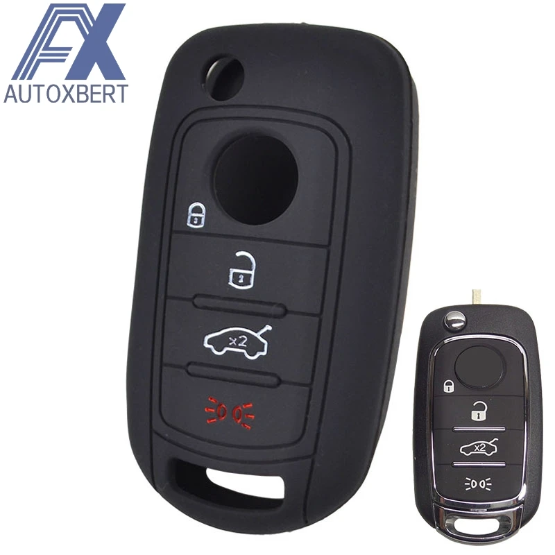 Силиконовый автомобильный флип брелок AX для Fiat Egea 500X Toro Tipo Cronos Dodge Neon Skin 2015 2016 2017