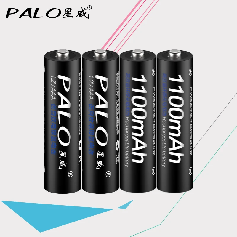 Оптовая 4 Х ПАЛО Bateria AAA Батареи NI-MH 1100 мАч Низкого саморазряда AAA 3A Аккумулятор Batterias Для микрофон