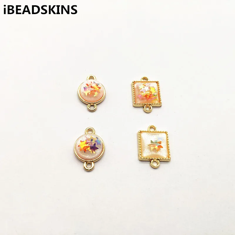 

New arrival! 100pcs hearts and square shape Connectors for earrings accessories,Earring parts,hand Made Jewelry Earring DIY