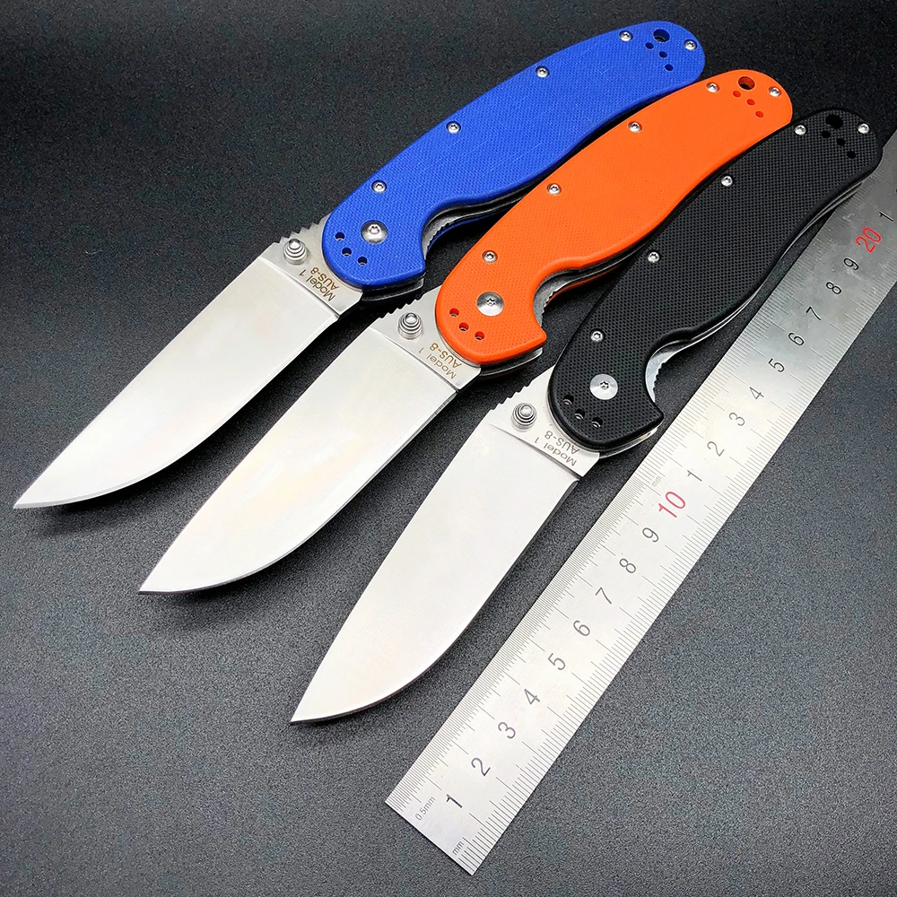 

BMT Camping Folding Rat Knife AUS-8 Blade G10 Handle Tactical Hunting Combat Survival Pocket EDC Knives Outdoor Rescue Tools