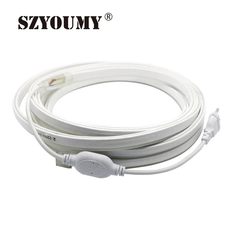 SZYOUMY 50 м 8 мм Широкие мини, неоновые, гибкие 120 светодиодный S/M 2835 SMD светодиодная неоновая трубка 220 В светодиодный знак доска трубка красная