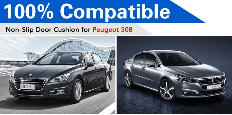 Для peugeot 508 г. Противоскользящие резиновые Чашка Подушки Салонные подложки 8 шт./компл. 2012 2013 автомобильные аксессуары для укладки стикеры