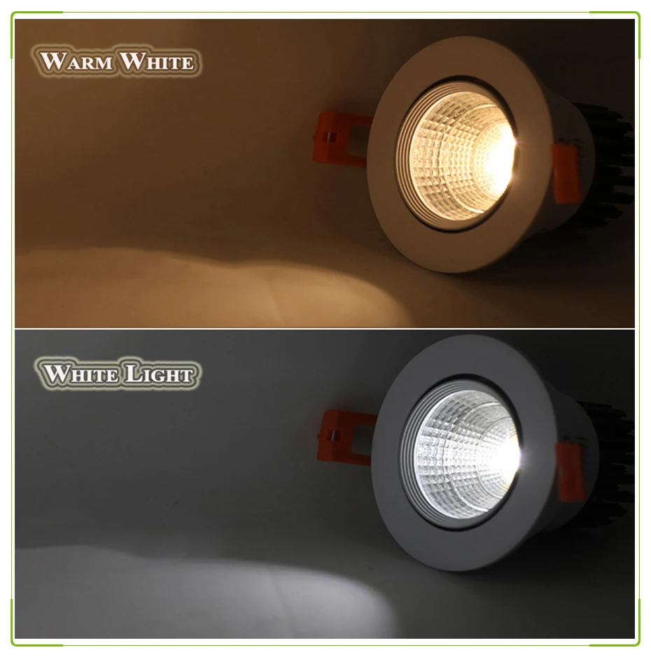 Super Bright Recessed LED Dimmable Downlight COB 5W 7W 10W 15W 20W 24W LED Spot light LED Decoration Ceiling Lamp AC85-265V