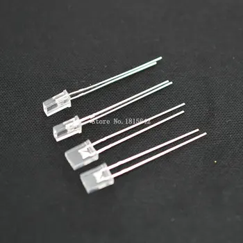 

100PCS/LOT 2*5*7mm Square LED Transparent White light-emitting diode 2X5X7 LED Diode Water Clear White