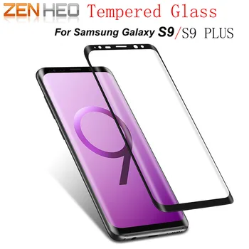 

ZENHEO 3D Curved Tempered Glass Full Screen Protector For Samsung Galaxy S9 Plus HD Tempered Glass Film For Samsung Galaxy S9