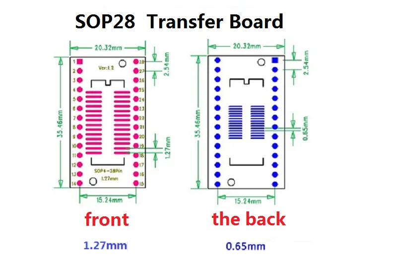 Mcigicm 10 шт. TSSOP28 SSOP28 SOP28 SMD в DIP28 IC адаптер конвертер гнездо совета Модуль адаптеры пластины 0,65 мм 1,27 мм интегрировать