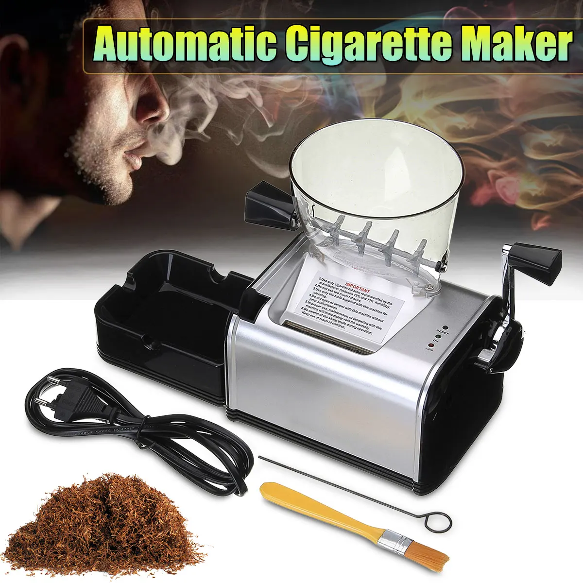 

220V Electric Automatic Rolling Machine Roller Maker Inject Tube Tools Kit Inject 8mm Tube Portable Smoking Tool High Quality