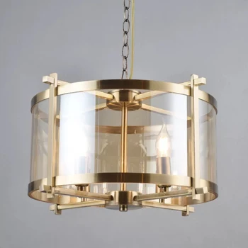

Vintage Restaurant Led Chandeliers Lighting Fixtures Chain Pendant 4 Bulbs Parlor Bedroom Coffee Shop Hanging Lamp Loft Deco
