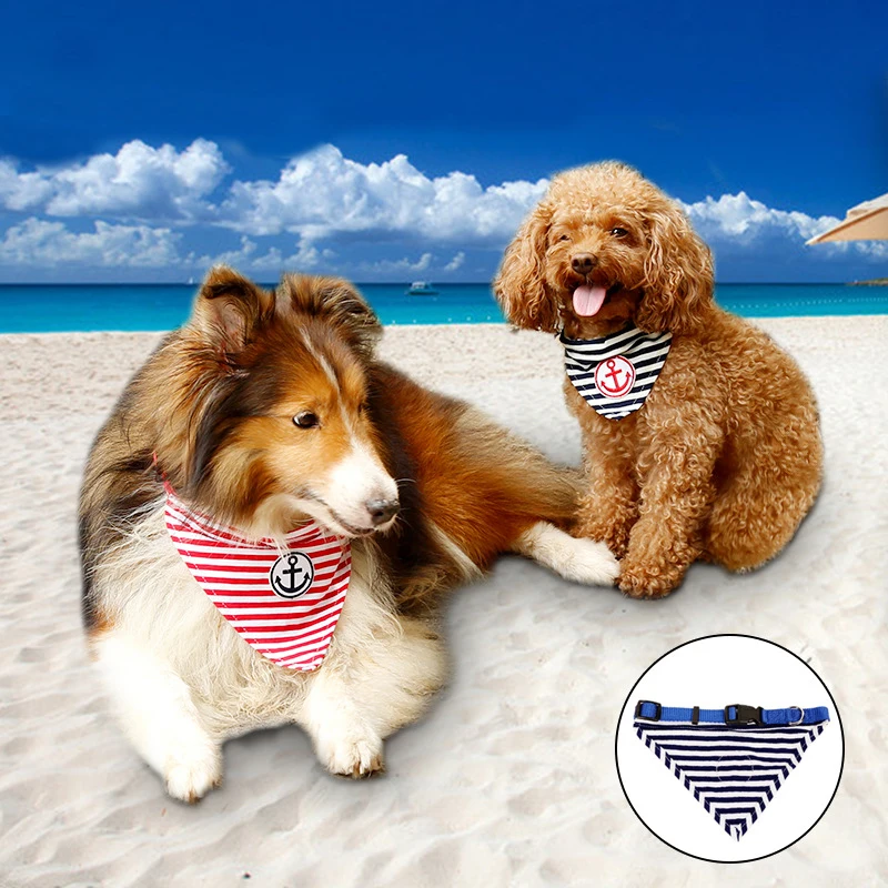 

Strip sailor Small big dog cat pet Neckerchief collar Scarf costume dog Bib Bandana dog collar golden retriever dog collar