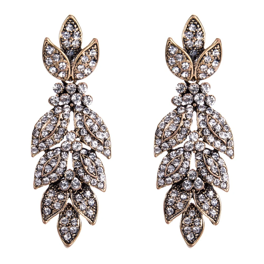 Pendientes de hoja de moda pendientes de gota de cristal grandes pendientes de diamantes de imitación joyería grande de lujo al por mayor oorbellen|big rhinestone earrings|earrings bigearrings big drop - AliExpress