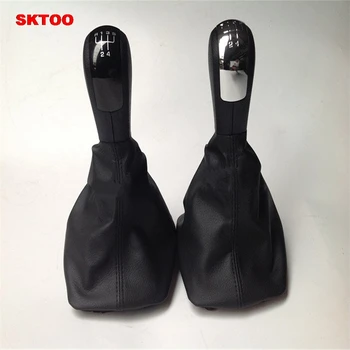 

5 Speed Car Gear Shift Knob Gaiter Boot Kit For Skoda Octavia 2004-2012 PU Leather Gear Shifter Knob with Dustproof Cover New