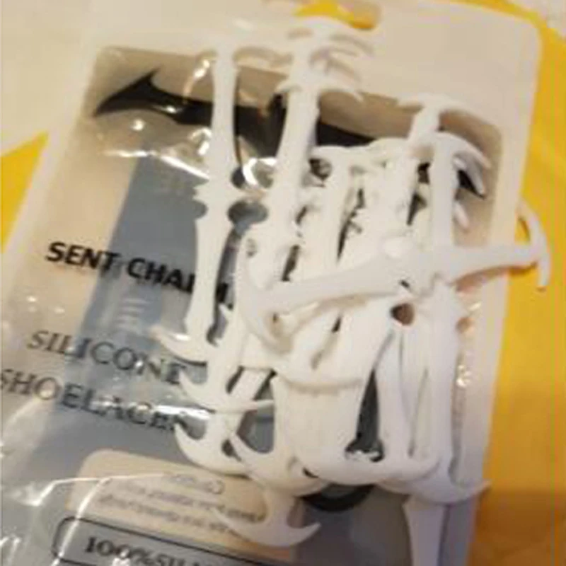 New 1 Set 16 Roots Silicone lazy laces Cool Bats Laces Adult-free Elastic Laces Patented Product No Tie Shoelaces Rubber Slip