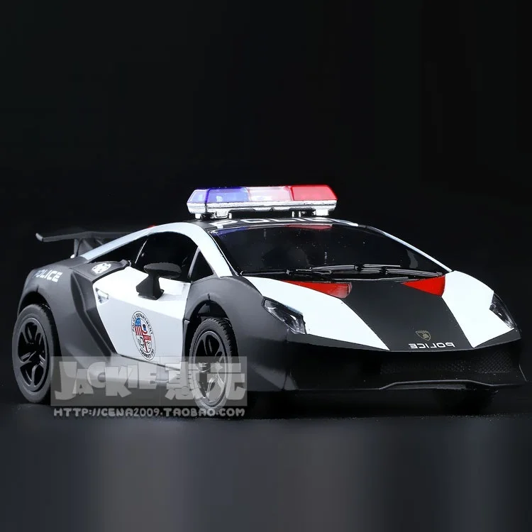 

High Simulation Exquisite Collection Model Toys: KiNSMART Car Styling Sesto Elemento Police 1:38 Alloy Car Model Pull Back Cars