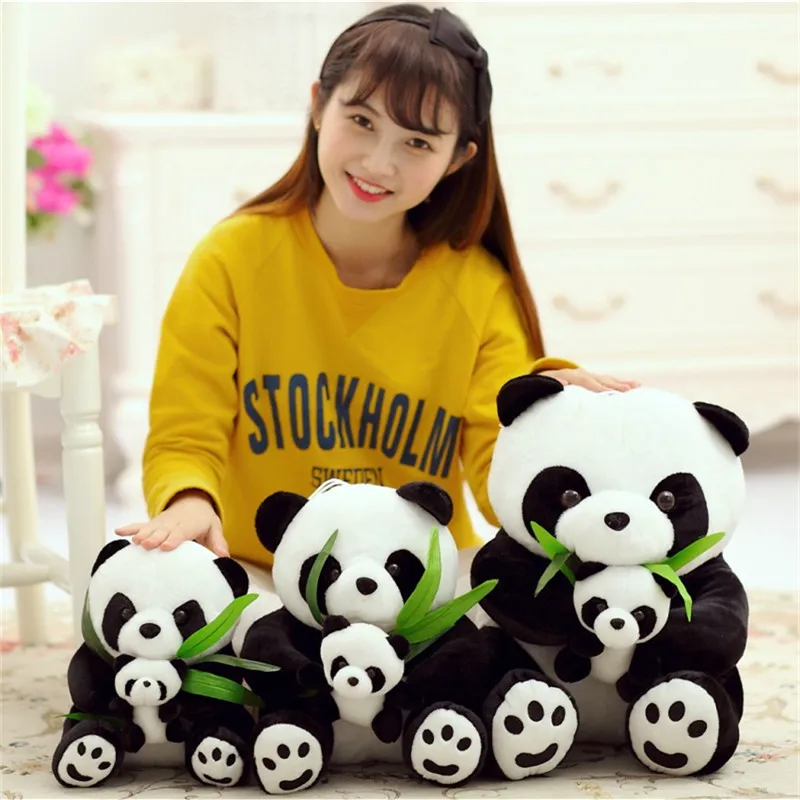 

20 cm/30 cm/40 cm/50 cm Panda Mother&Baby Shape Pillow Plush Soft PP Cotton Pillows Cute Plush Doll Toy Stuffed Animal Pillow