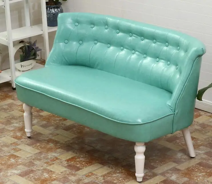 Upholstered Contemporary Modern Loveseat Sofa PU Leather For Living Room or Kids Room Furniture Chesterfield 2 Seater Sofa Couch