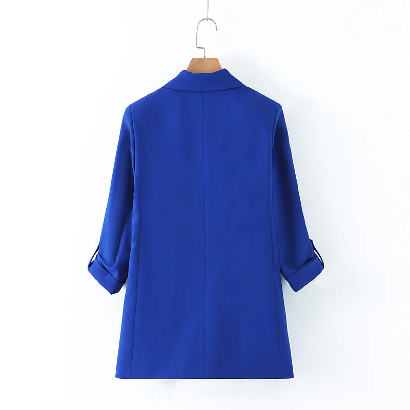 Best  2019 za actumn women's fashion jacket long sleeve causal outwear office lady pockets coat for femal