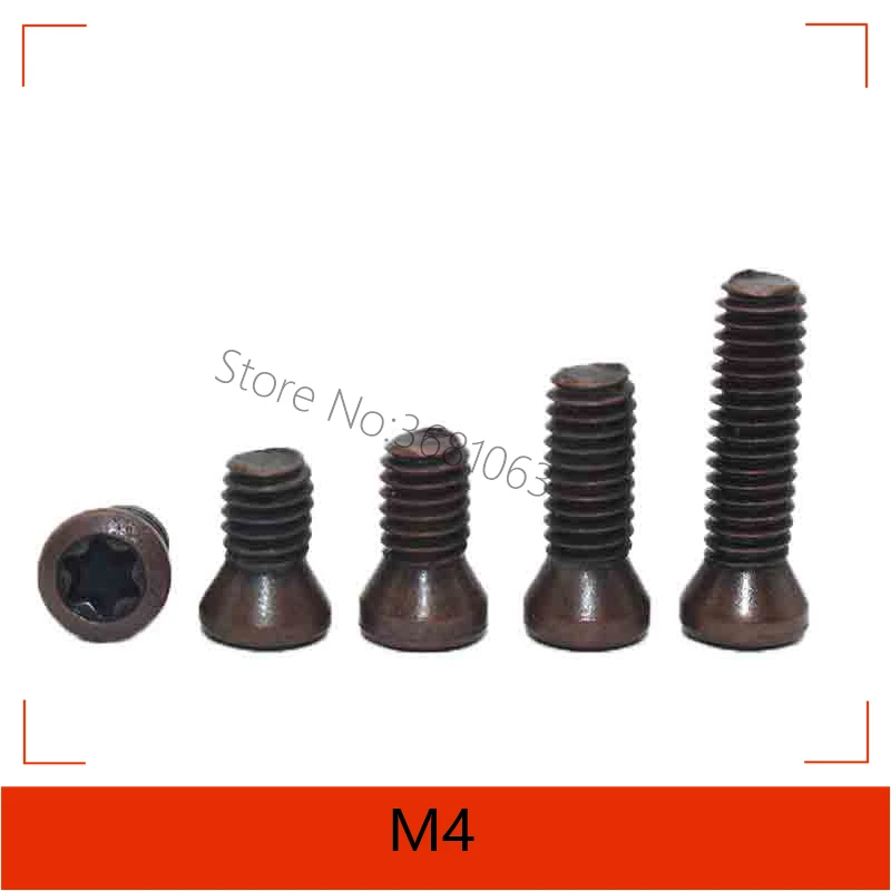 

10PCS M4x8 4X9 M4x10 M4x12 M4x14 Screws Insert Torx Shim Screw CNC Lathe Accessories Tool Parts
