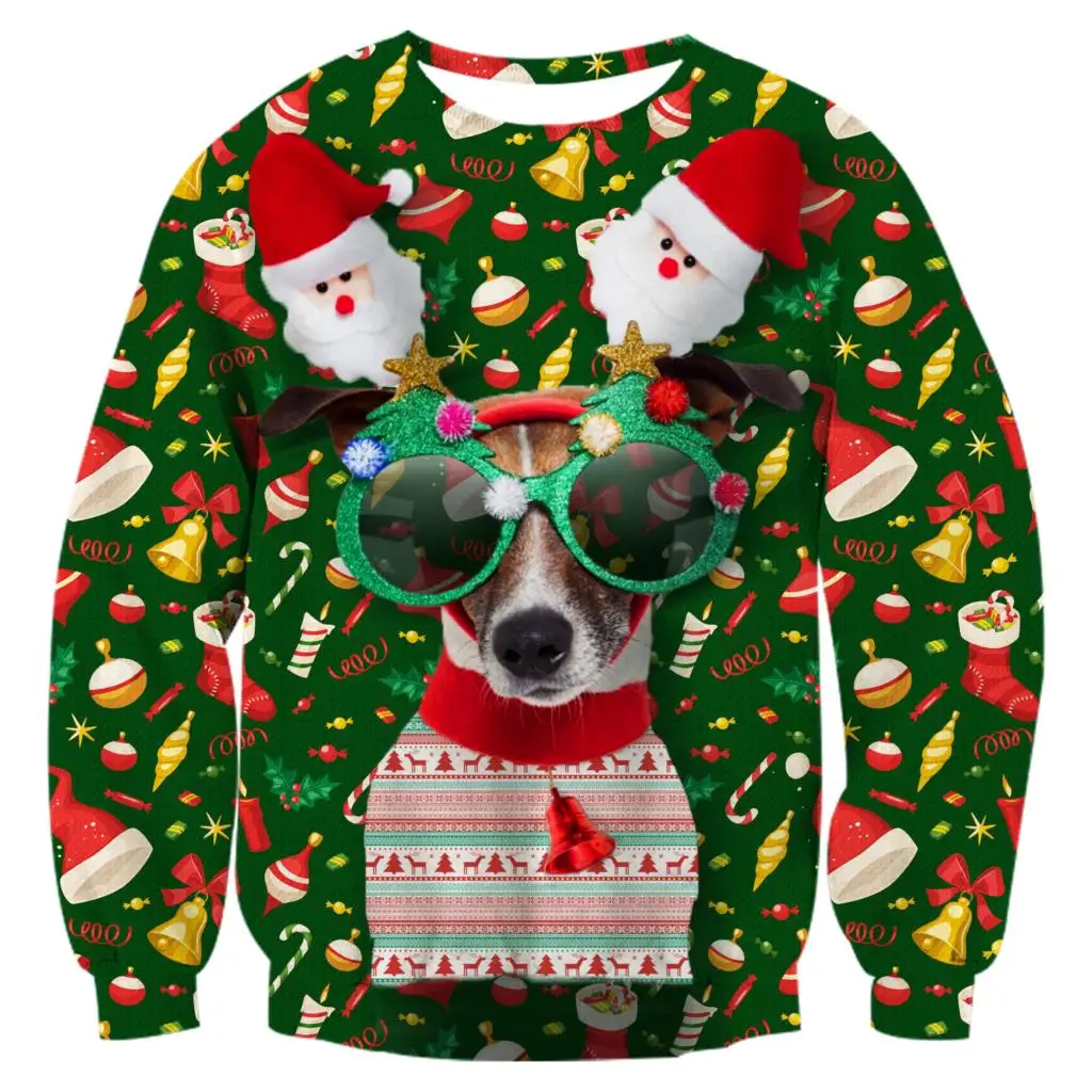 Осенне-зимние женские свитшоты, Рождественская одежда, милые пуловеры с круглым вырезом и принтом кота, толстовки для мужчин и женщин, спортивные костюмы - Цвет: AA10161