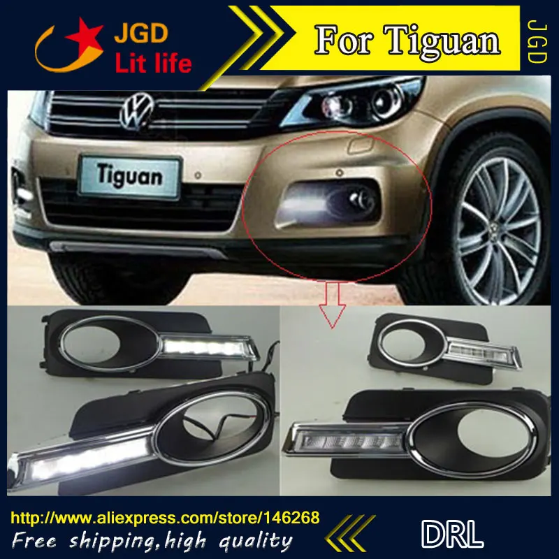 Free shipping ! 12V 6000k LED DRL Daytime running light for VW Tiguan