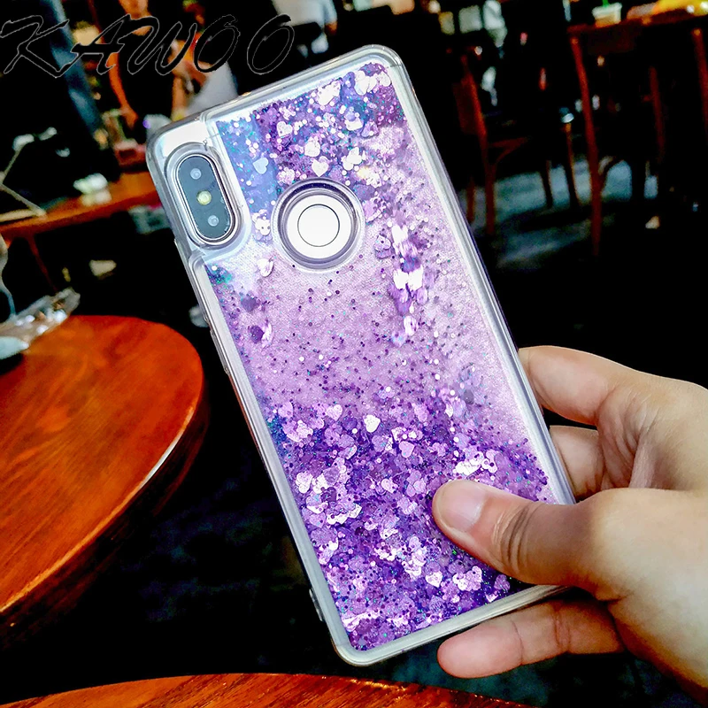 Dynamic Glitter Liquid Quicksand Soft Case Cover For Xiaomi Redmi Note 5 5 Plus Mi A1 Mi 8 Redmi 4X 4A Silicone Case Phone Capa 1