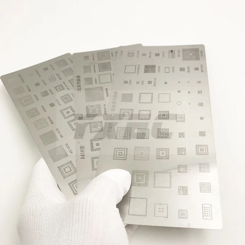 

High quality 3pcs universal BGA Stencils for MTK Samsung HTC Huawei Android Directly Heated BGA Reballing Stencils Kit