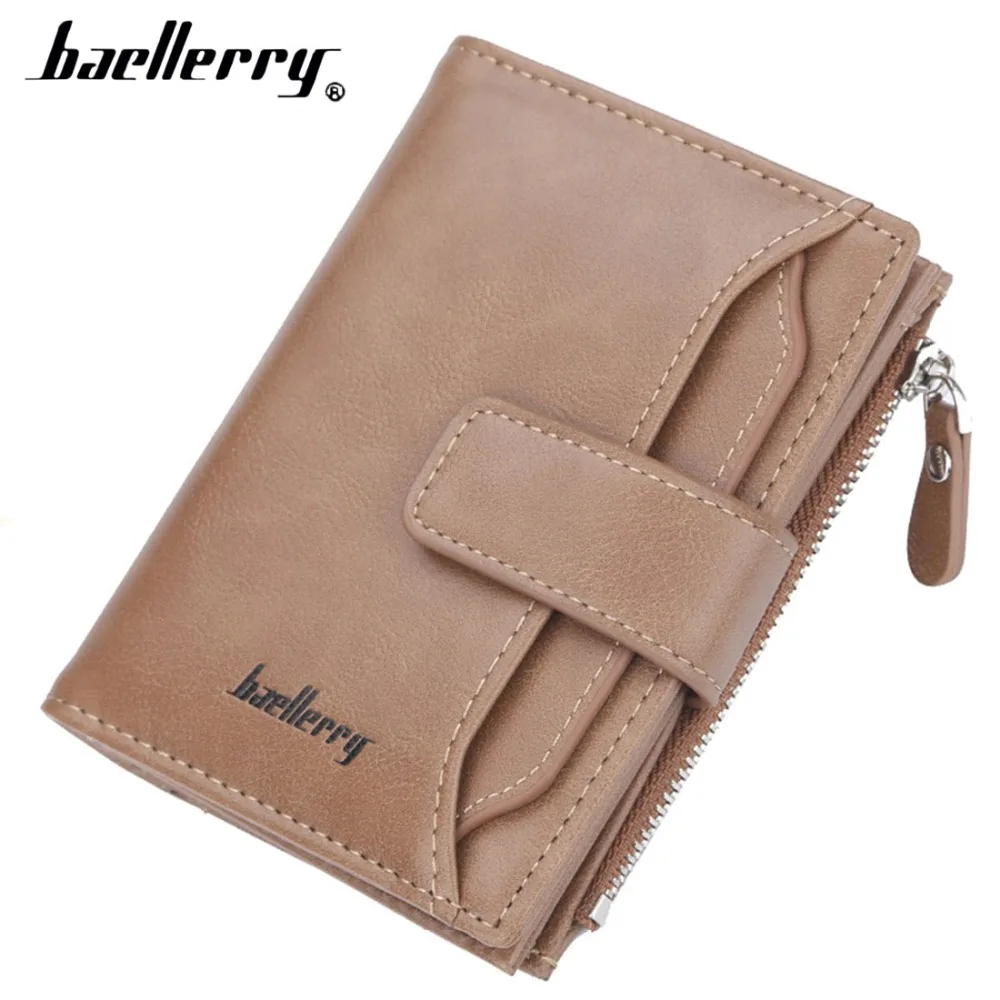 2019 Baellerry الرجال محافظ الأزياء ديساي قصيرة سستة حامل بطاقة الرجال محفظة جلدية الصلبة عملة جيب عالية الجودة الذكور محفظة