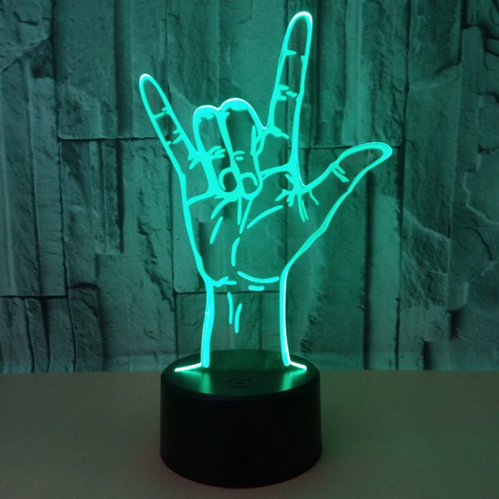 

3d Visual Illusion I LOVE YOU LED Lamp Transparent Acrylic Night Light Led Lampa 7 Color Changing Touch Table Bulbing Room Lamp
